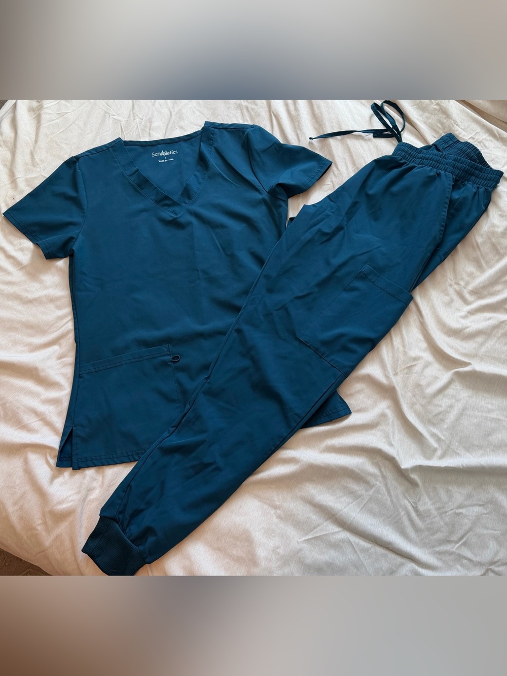 V-Neck Scrub Top & Jogger Pant Set
